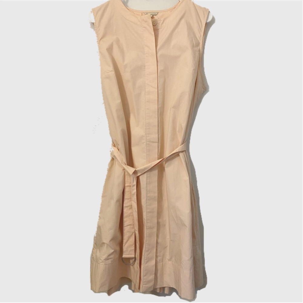 Gap light pink cotton tie waist dress